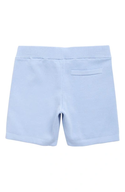 Shop Reiss Kids' Latin Jr Knit Shorts In Soft Blue