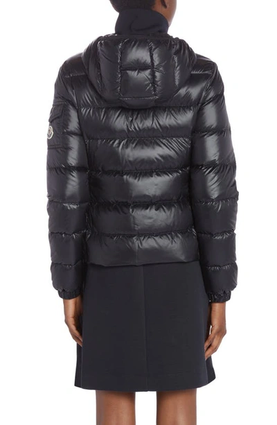 Moncler Gles Nylon Down Jacket In Black