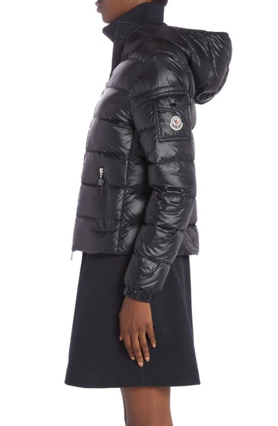 Moncler Gles Nylon Down Jacket In Black
