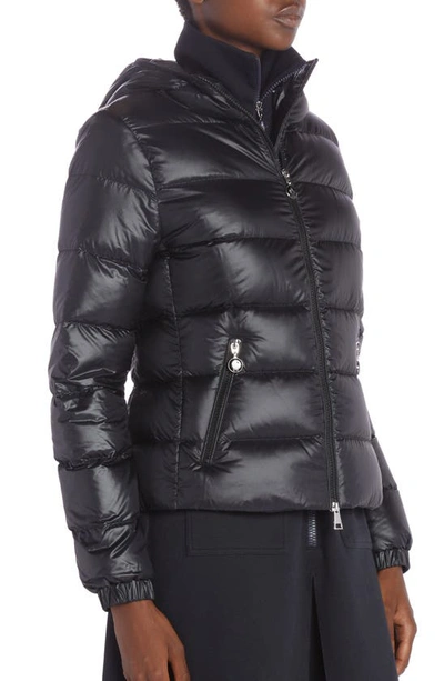 Moncler Gles Nylon Down Jacket In Black
