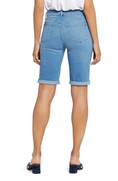 Shop Nydj Briella Roll Cuff Denim Bermuda Shorts In Notting Hill