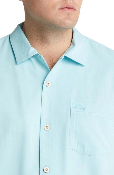 Tommy Bahama Coastal Breeze Silk Blend Button-up Shirt In Hummingbird Blue