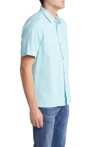 Tommy Bahama Coastal Breeze Silk Blend Button-up Shirt In Hummingbird Blue