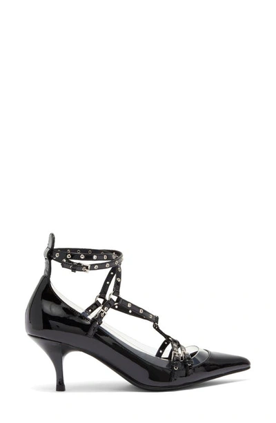 Shop Jeffrey Campbell Resilient Pointed Toe Pump In Black Patent Clear