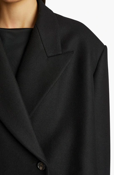 Shop Khaite The Raymond Wool Blend Jacket In Black