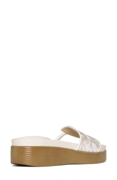 Shop Donald Pliner Wedge Sandal In Natural/ Ivory