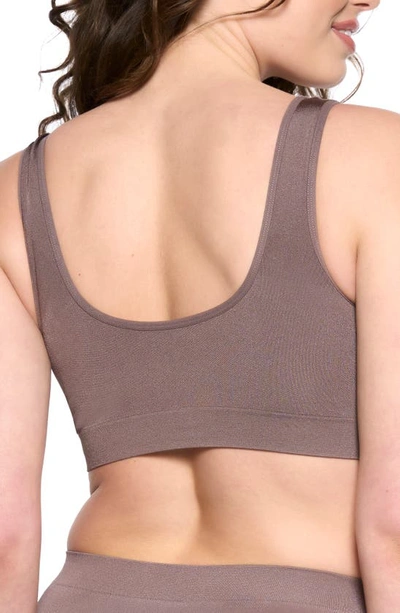 Shop Felina 2-pack Body Smooth Seamless Wireless Bralettes In Sparrow/ Sparrow