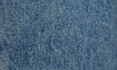 Shop Givenchy Seam Detail Raw Hem Wide Leg Jeans In Medium Blue