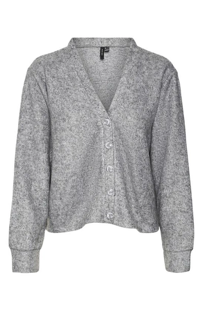 Shop Vero Moda Curve Blis V-neck Cardigan In Light Grey Melange