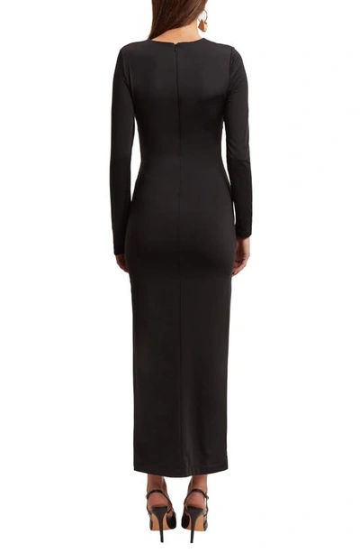 Shop Bardot Neve Long Sleeve Maxi Dress In Black