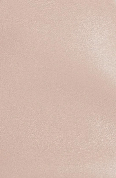 Shop Versace Medusa Detail Leather Bra Top In Powder Pink