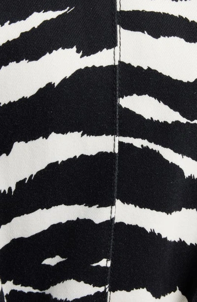 Shop Alaïa Animal Print Denim Trench Coat In Noir/ Blanc