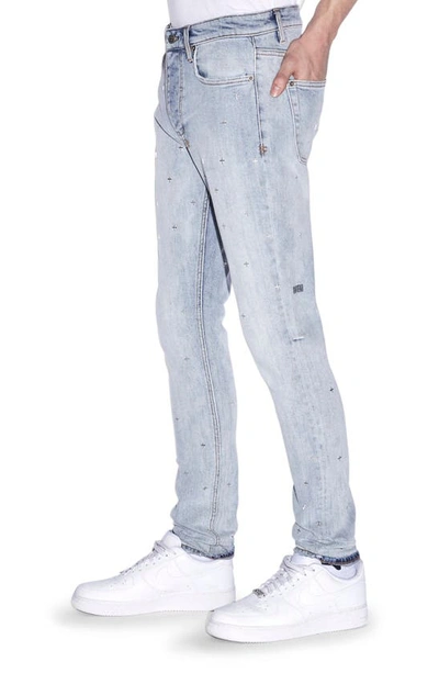 Shop Ksubi Chitch Metalik Blue Embellished Skinny Jeans In Denim Blue