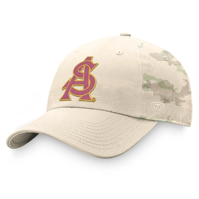 Shop Top Of The World Khaki Arizona State Sun Devils Oht Military Appreciation Camo Dune Adjustable Hat