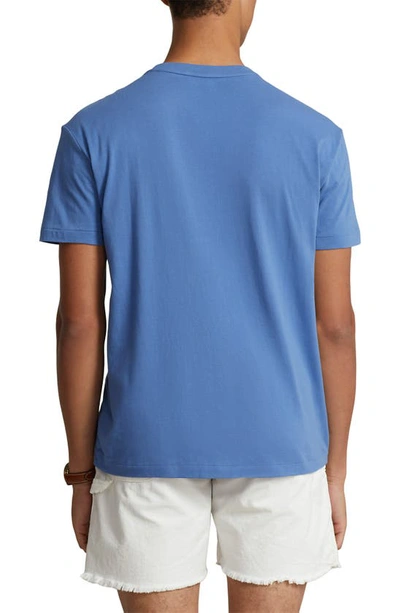 Shop Polo Ralph Lauren Logo Cotton Jersey Graphic T-shirt In Nimes Blue