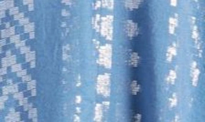 Shop Elan V-neck Cover-up Maxi Slipdress In Blue/ Silver