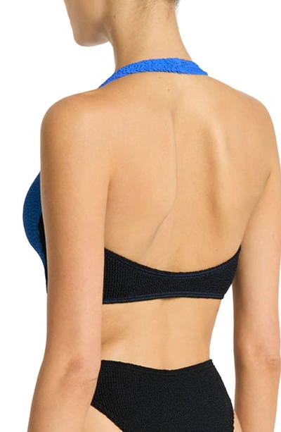 Shop Bondeye Bound By Bond-eye Splice Irina Bikini Top In Cobalt / Black