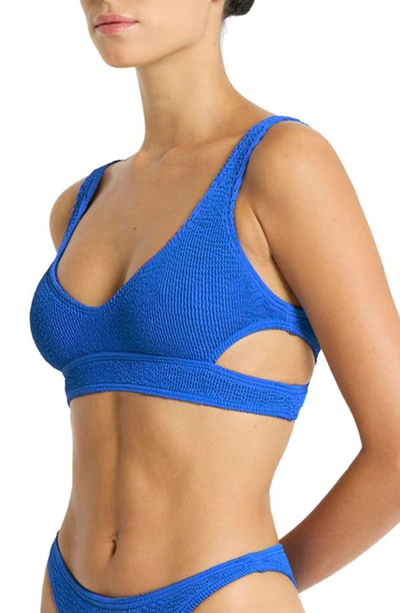 Shop Bondeye Bound By Bond-eye Nino Cutout Bikini Top In Cobalt Recycled