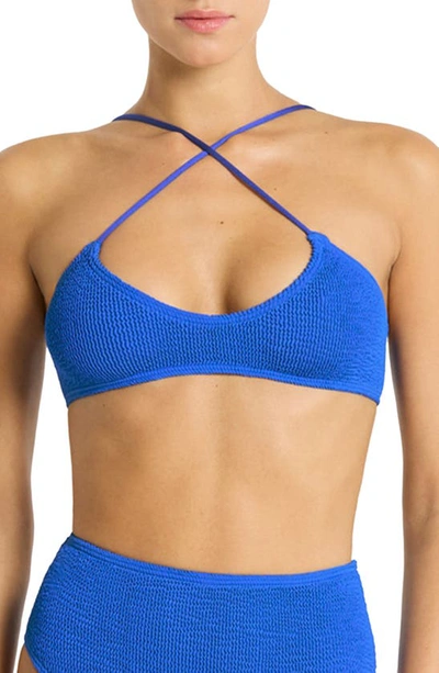 Shop Bondeye Bound By Bond-eye Selena Convertible Bikini Top In Cobalt Recycled