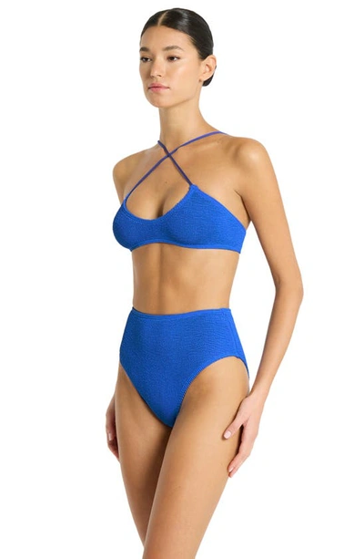 Shop Bondeye Bound By Bond-eye Selena Convertible Bikini Top In Cobalt Recycled