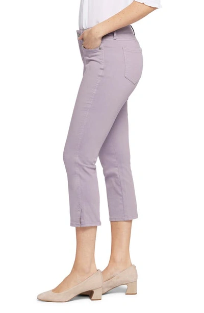 Nydj Chloe Side Slit Crop Jeans In Lilac Chalk