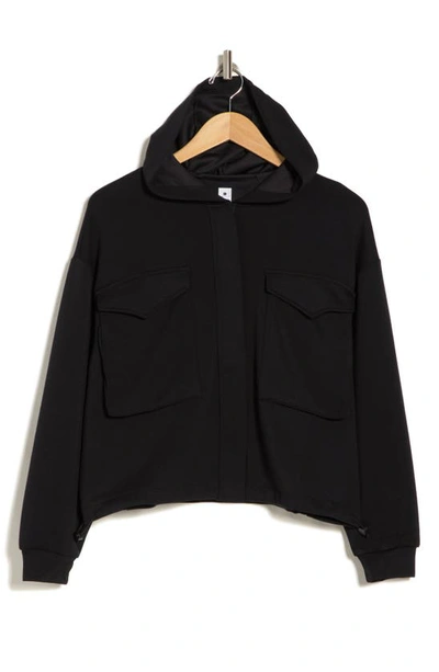 Shop Yogalicious Softlite Hooded Jacket In Black