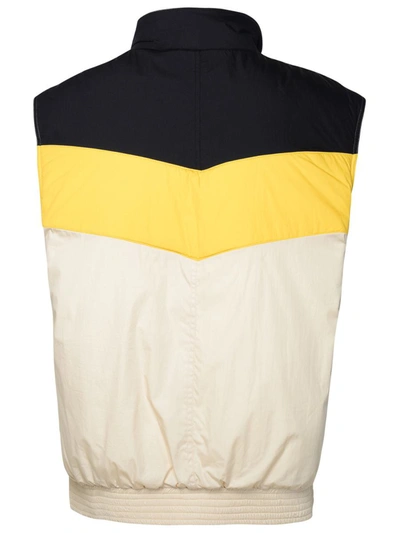 Shop Isabel Marant 'bruce' Beige Cotton Blend Vest In Yellow