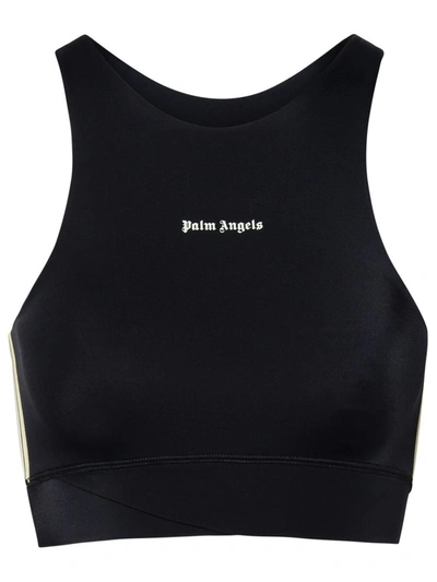 Shop Palm Angels Black Nylon Training Top