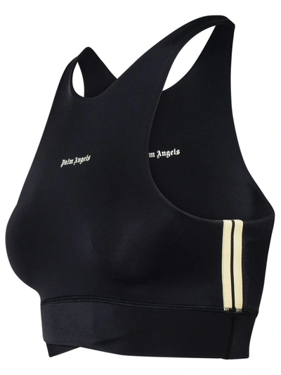 Shop Palm Angels Black Nylon Training Top