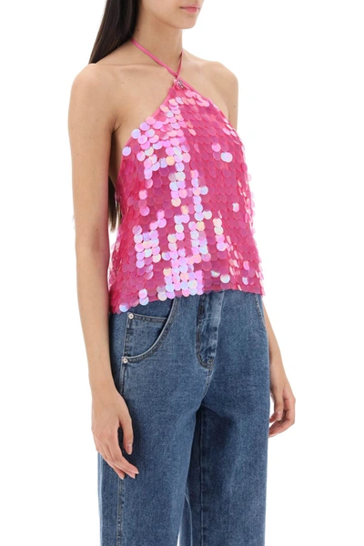 Shop Saks Potts 'anouk' Top With Sequins Women In Pink