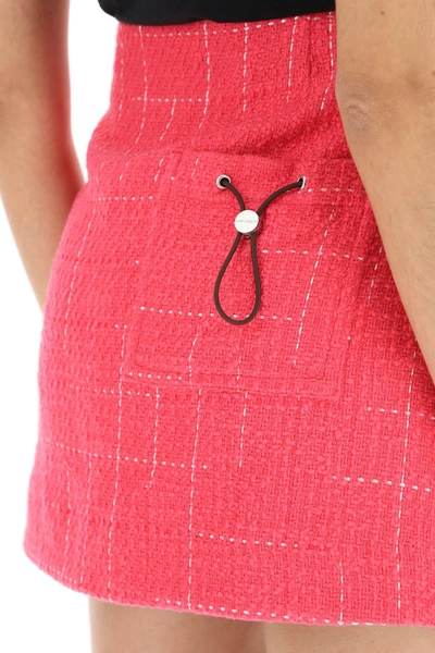 Shop Saks Potts 'clara' Boucle Mini Skirt Women In Pink