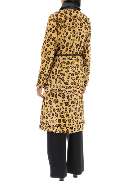 Shop Saks Potts 'ginger' Leopard Motif Ponyskin Coat Women In Multicolor