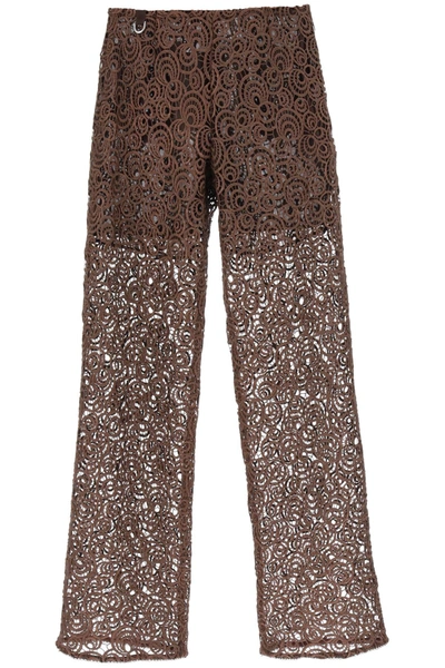 Shop Saks Potts 'trinity' Pants In Guipure Lace Women In Brown