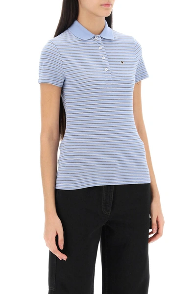 Shop Saks Potts Venus Striped Polo Shirt Women In Blue