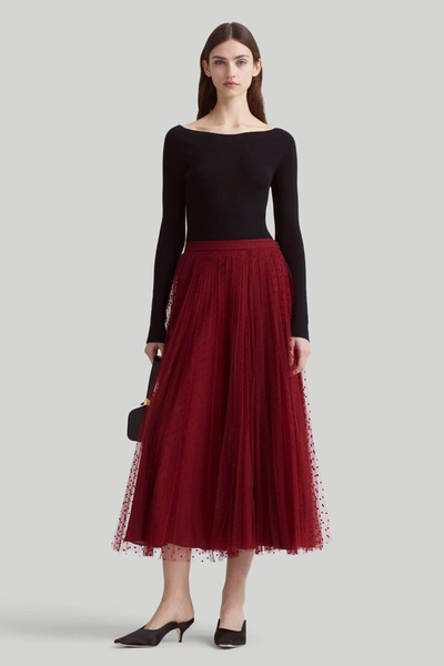 Shop Altuzarra 'sif' Skirt In Deep Garnet