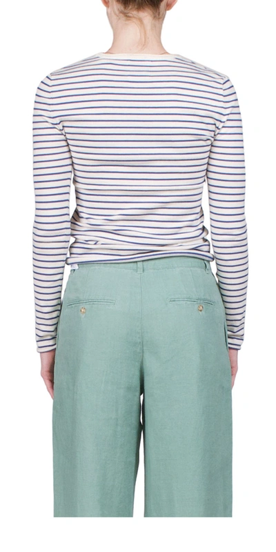 Denimist Striped Skinny Crewneck