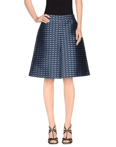Sonia Rykiel Knee Length Skirt In Slate Blue