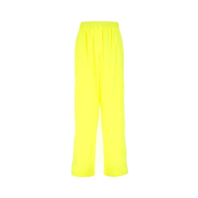 Shop Balenciaga Neon Track Pants In Yellow