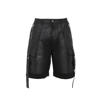 Shop Balmain Denim Shorts In Black