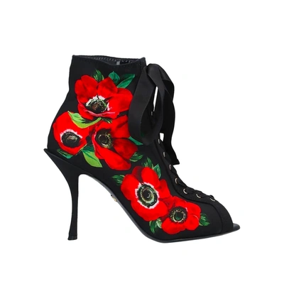 Shop Dolce & Gabbana Bette Printed Boots In Black