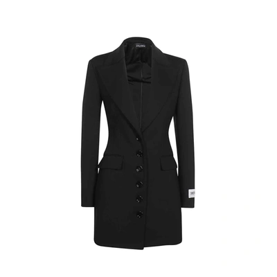 Shop Dolce & Gabbana Kim Single Breasted Blazer In Black