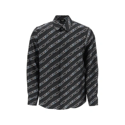 Shop Fendi Silk Shirt In Black
