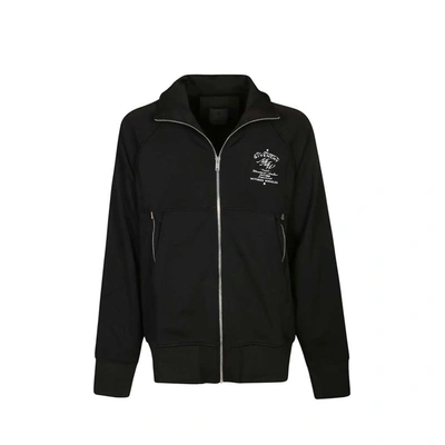 Shop Givenchy Logo Zipped Sweatshirt In Black