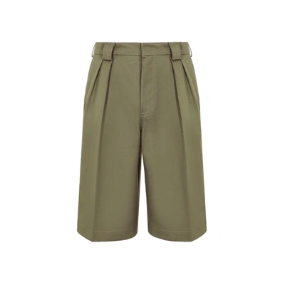 Shop Jacquemus Cotton Shorts In Green