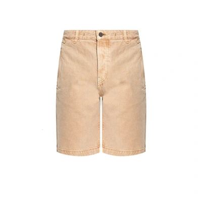 Shop Jacquemus Denim Shorts In Beige