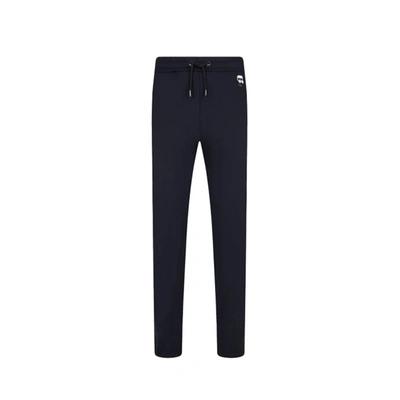 Shop Karl Lagerfeld Cotton Logo Sweatpants In Blue