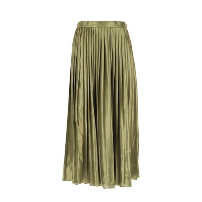 Shop Max Mara Fragola Midi Skirt In Green