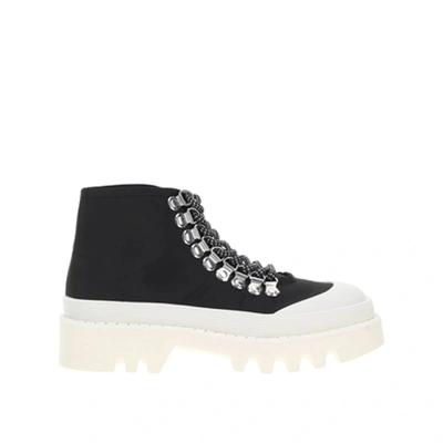Proenza Schouler 40mm Nylon Lace-up Trekking Boots In Black