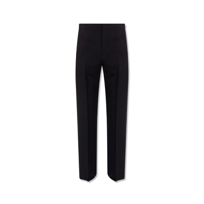 Shop Ferragamo Cotton And Silk Pants In Blue