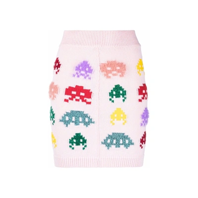 Shop Stella Mccartney Gamer Knit Skirt In Pink
